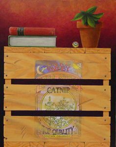 "Catnip"  16"x20" Acrylic on canvas