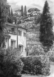 Drawing of the hill of Bellosguardo
