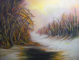 original landscape in oil