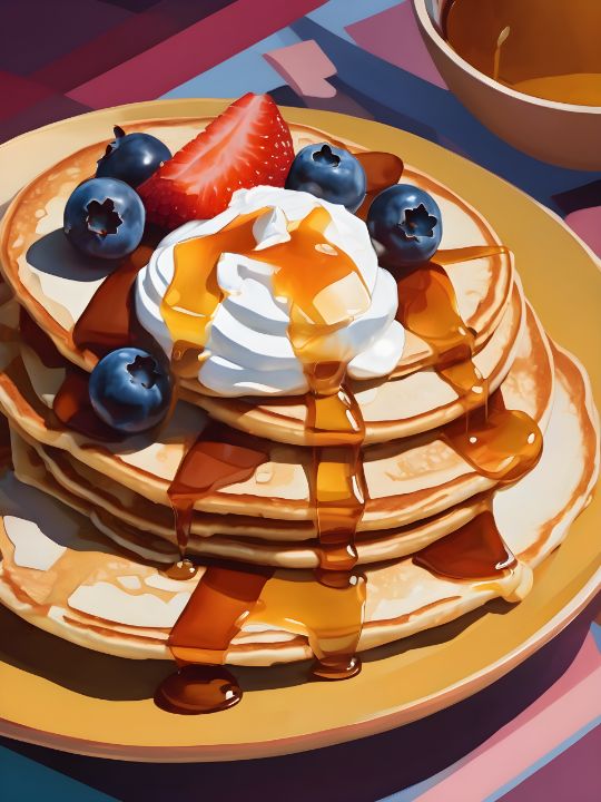 Pancakes topped with Akechi {ART COLLAB} by xAmyPan on DeviantArt