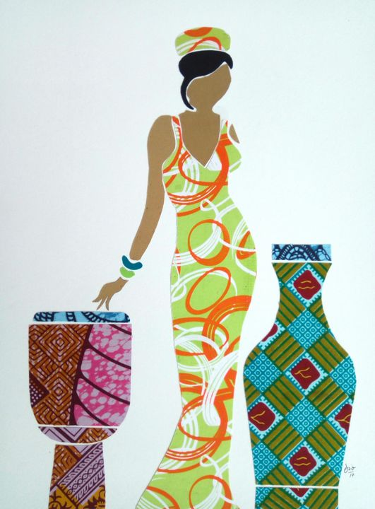 African Fabric Collage 4 - Art Of Dio - Crafts & Other Art, Collages ...