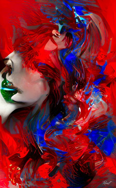 Woman Abstract - Beauty Oil Print - Art by Ralph Roraff