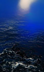 Blue Ocean Abstract Oil Print