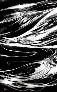 Black And White Ocean Abstract