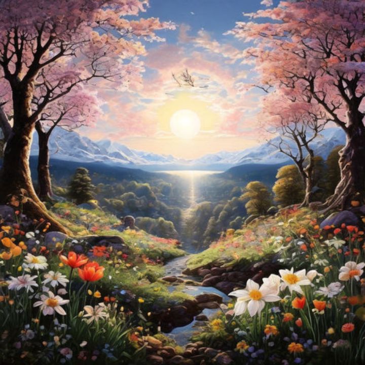 Spring Equinox - Full Moon Digital Products - Digital Art & AI ...