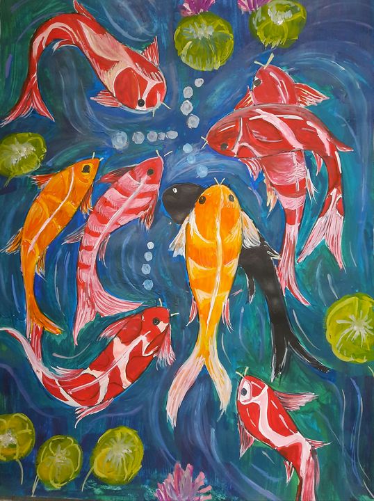 Koi Fish - ARTWORKBYSARMISTHA