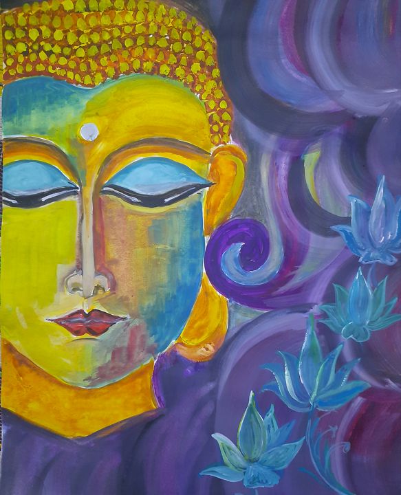 Buddha paintings - ARTWORKBYSARMISTHA