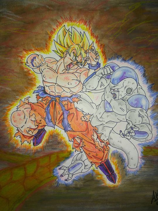 goku and Freeza battle Dragonball Z - Akshay Jadhav - Drawings &  Illustration, People & Figures, Animation, Anime, & Comics, Anime - ArtPal