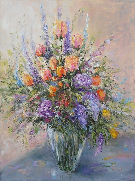 ROSES TIME - Emilia Milcheva - Paintings & Prints, Still Life, Floral ...