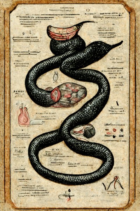 Sinister snake illustration