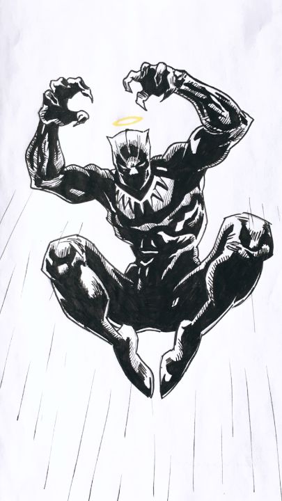 How to draw black panther from avengers infinity war-saigonsouth.com.vn