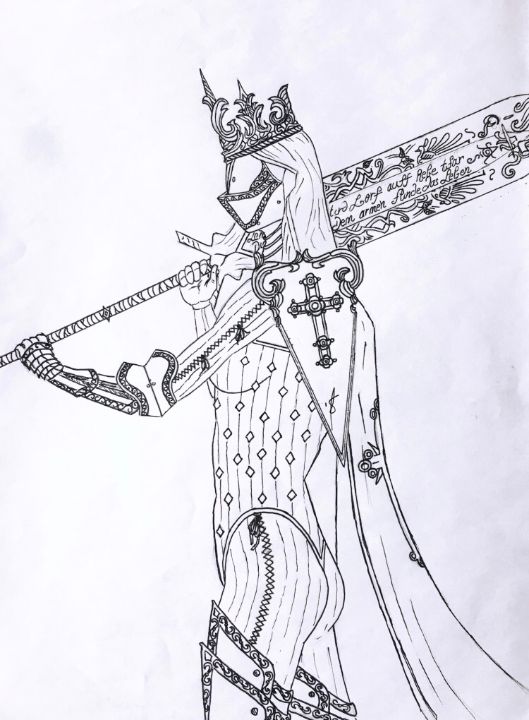 Knight Warrior Girl - Inspirational Draws