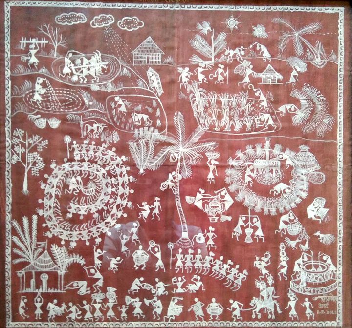 Adivasi warali painting - Shree Ganesh art