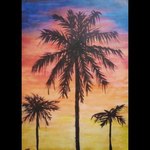 Palm trees in sunset