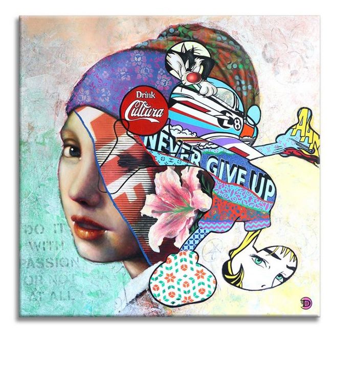 Mona Lisa Hello kitty - Gardani - Paintings & Prints, People & Figures,  Love & Romance - ArtPal