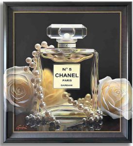 Fairchild Paris - CHANEL NO5 in PINK ROSES Framed Print — Venice