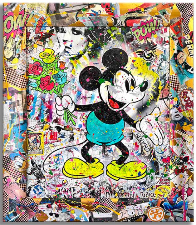 Fashion Mickey / Mickey print / Graffiti / Canvas Wall Art /Pop art/ Street  art / Louis vuitton