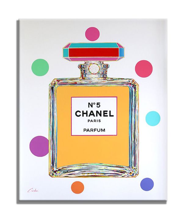 Hello Kitty Chanel - Gardani - Acrylic, Oil on Canvas