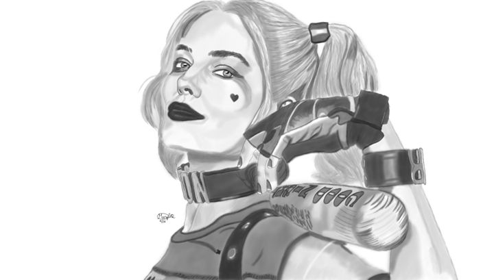 Margot Robbie in Suicide Squad - Graphite & Digital Art
