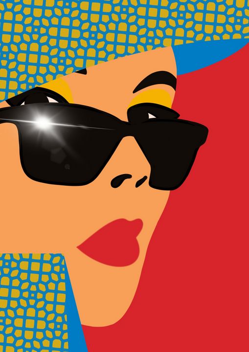 Pop Art - Girl in shades. - Chris Martin - Digital Art, People ...