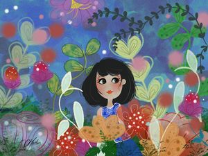 Girl amongst the Flowers