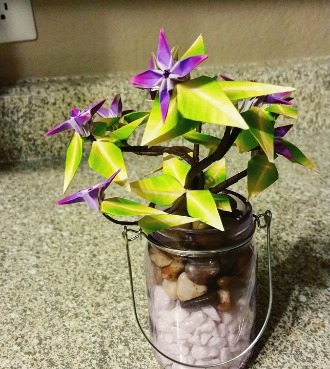 Small Patterned Flower Bonsai - JelliArt