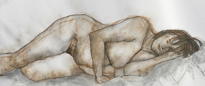 Black nude female angel drawings not