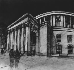Manchester Library, original sketch