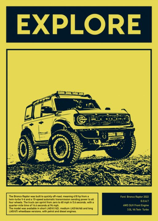ford bronco raptor 2022 G.O.A.T - retro addict - Drawings ...