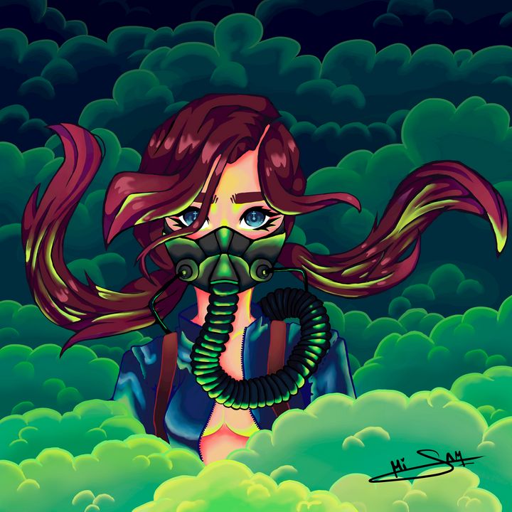 gas mask girl - Mi.SAM