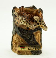Giraffe Carved Penholder