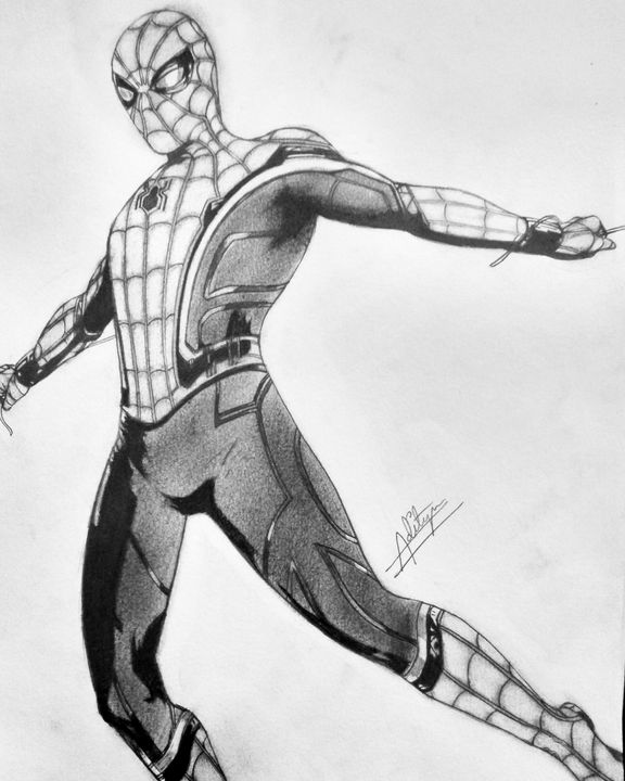 Spiderman homecoming suit - Aditya - Drawings & Illustration, Science &  Technology, Other Science & Technology - ArtPal
