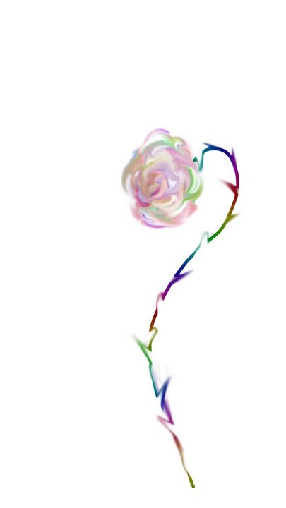 Simple soft rainbow rose - Wonderlust Artwork