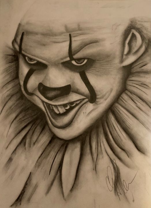 Draw With Me (Pennywise the Clown) 🤡 | Since its spooky season 👻 I  decided to draw Pennywise the clown in a Draw With Me video on my channel,  link to full