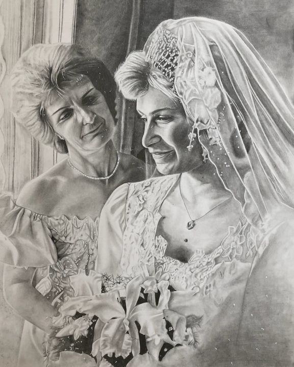 Drawing of my Grandmother's Wedding - Madeleine DeSpirito's Artwork