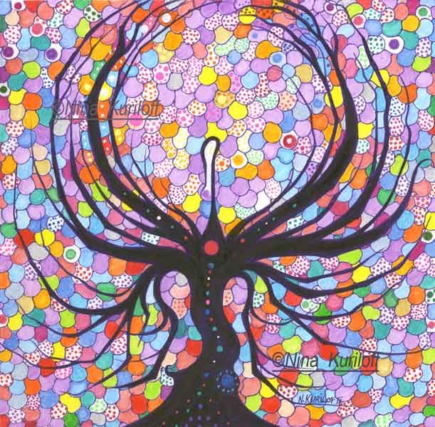 Tree Light II - Nina Kuriloff - Paintings & Drawings