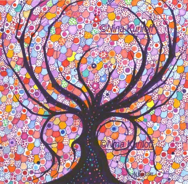 Tree Light III - Nina Kuriloff - Paintings & Drawings