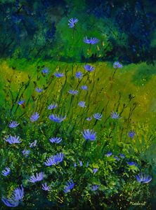 Blue corn flowers 68 - Pol Ledent's paintings