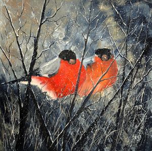 two birds - Pol Ledent's paintings