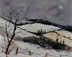 snowy landscape 453101 - Pol Ledent's paintings