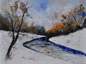 Winter landscape 6841 - Pol Ledent's paintings