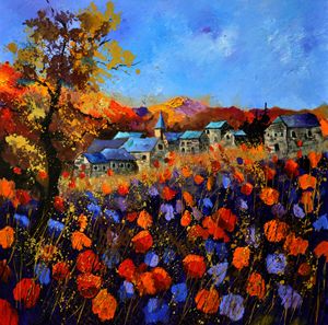 Village in Autumn 774111 - Pol Ledent's paintings