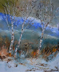 Three aspen trees - Pol Ledent's paintings