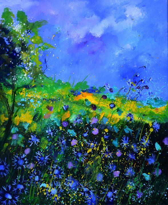blue cornflowers 5671 - Pol Ledent's paintings