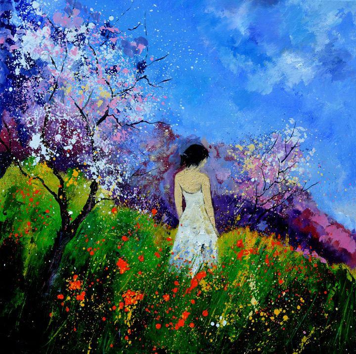 Summer walk in poppies - Pol Ledent's paintings