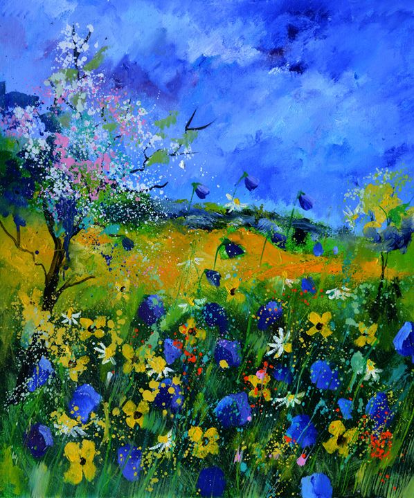 wild flowers 677150 - Pol Ledent's paintings - Paintings & Prints