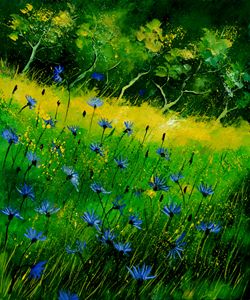 Blue cornflowers 674152 - Pol Ledent's paintings