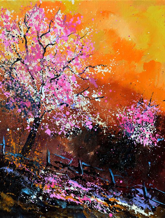 Cherry trees - Pol Ledent's paintings