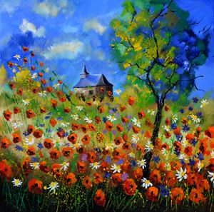 Poppies in Houroy - Pol Ledent's paintings