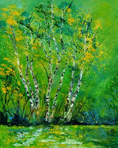 Aspen trees - Pol Ledent's paintings